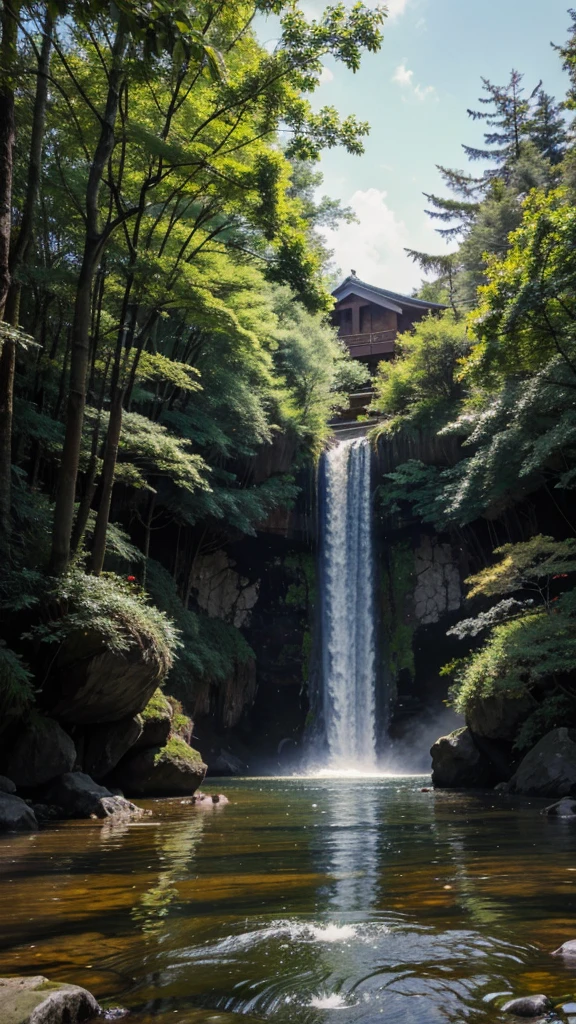 oil painting of a japanese environment