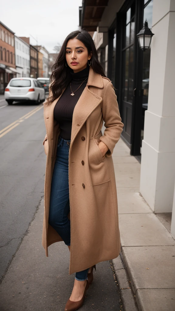  a woman padded different bra and saree, heading in or out the door,,big cheeks, curvy, hourglass figure, swooping breasts, deep cleavage, open arms, sexy armpits,big penis, nipples, ass, necklace, (cinematic:1.3),a woman wearing a brown teddy coat, white turtleneck sweater and jeans, light brown coat, coat, outfit photograph, wearing hunter coat, wearing a brown, wearing a long beige trench coat, outfit-of-the-day, brown tuffle coat, wearing a brown leather coat, outfit photo, wearing a fisher 🧥, wearing a long coat, winter vibes, brown sweater, relaxed style, cosy vibes, warm color clothes, wearing a duster coat, casual outfit, full body portrait shot,