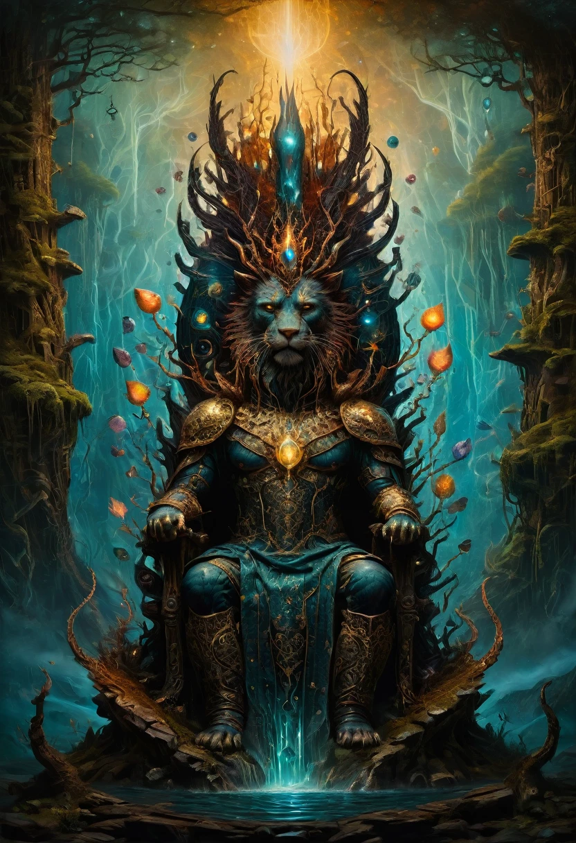 Throne of Power, full body, by Andy Kehoe, best quality, masterpiece, very aesthetic, perfect composition, intricate details, ultra-detailed