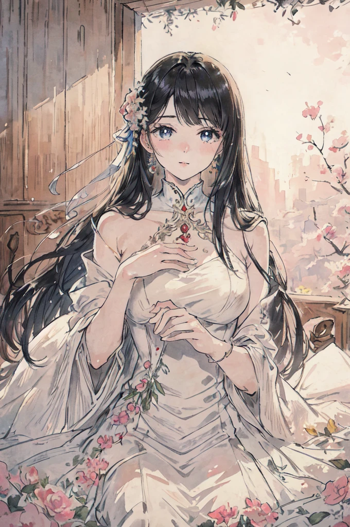 masterpiece, Highest quality, Very delicate and beautiful16歳の少女,Very delicate and beautiful, The best work that won the Grand Prix in the world, Super detailed, Very detailed, Highest quality, Beautiful, smooth, long hair, High resolution, Very detailed,The cutest girl in the world, Highest quality, View your viewers, material, canvas, High definition digital illustration,Realistic