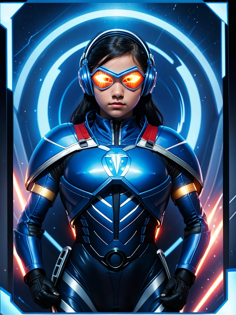 Thunder backdrop, thunder ranger, li face, small breast, tight suit, speedy thunder, alien weapons