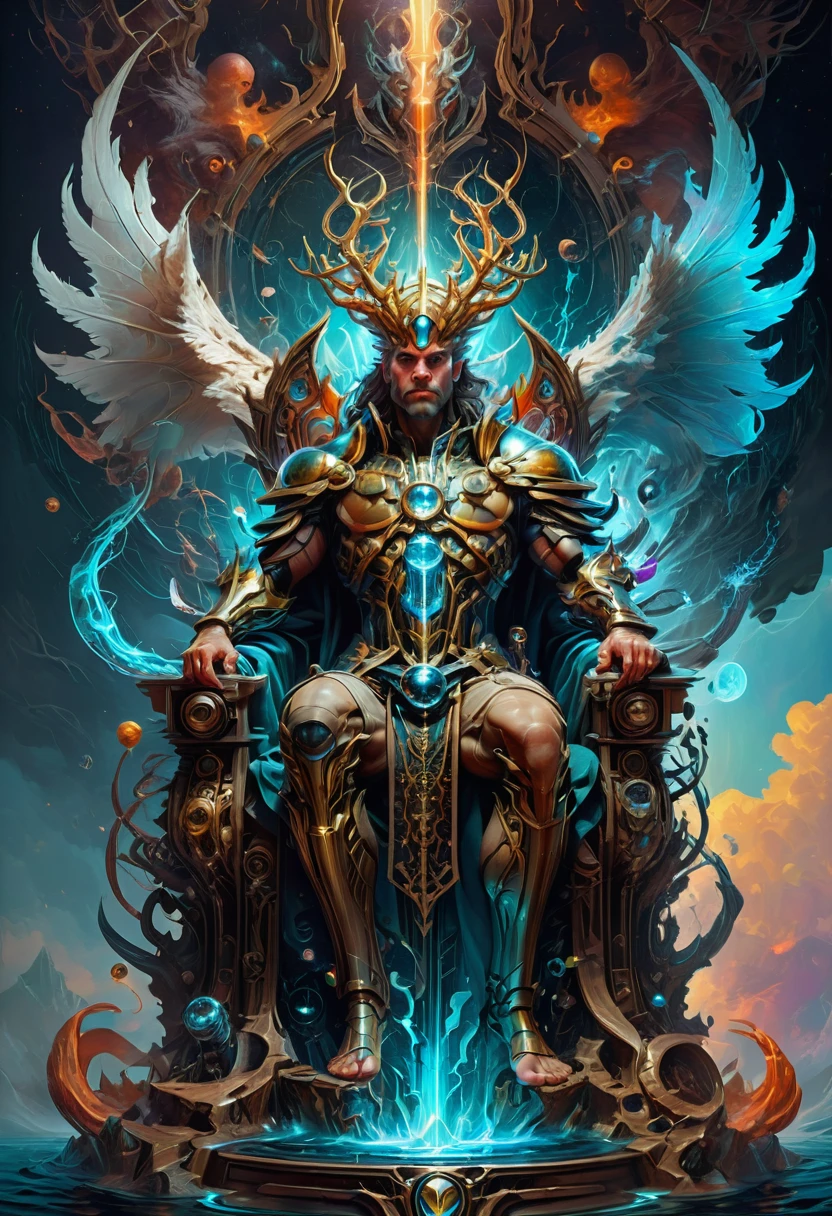 Throne of Power, full body, by Peter Mohrbacher, best quality, masterpiece, very aesthetic, perfect composition, intricate details, ultra-detailed