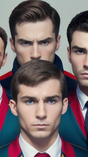  group of  russians  mens, focus on face.