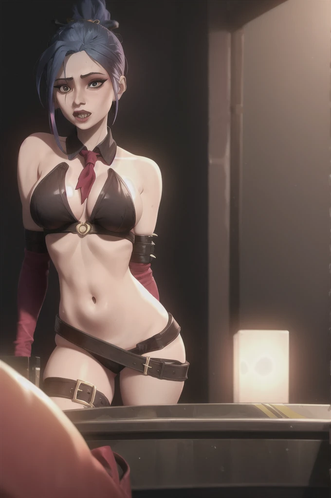 1girl,a beautiful fashion model ,(masterpiece, official art, best quality) (perfect eyes) , short and shiny dark blue hair, black streaks in hair, full lips, cute nose, medium , , elegant makeup, exhibitionism, naked in public, , slim thighs, toned body, shiny skin, sexy pose,,(( (slender, skinny, slim))), gold hoop earrings, eyeshadow, cute face, ((( living clothes, torn clothes, tentacles))) embarrassed, coy, surprised, blush, glittery skin, girl dancing on stage, skinny thighs, narrow hips, skirt lift, red and silver OUTFIT, slutty top, abs, toned stomach, chloeprice,