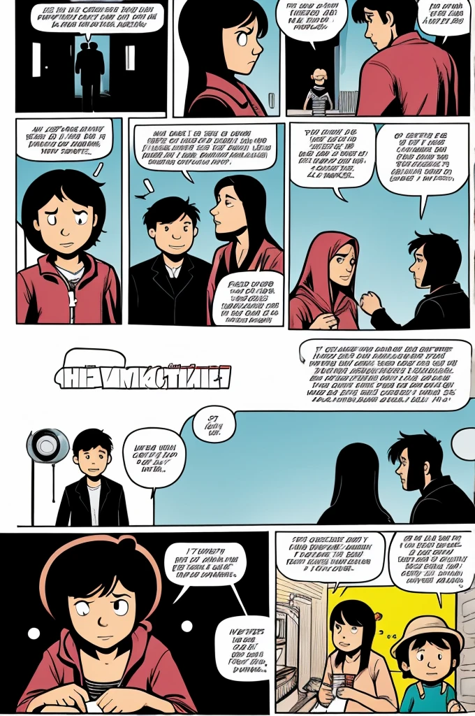 Create a comic about family violence 