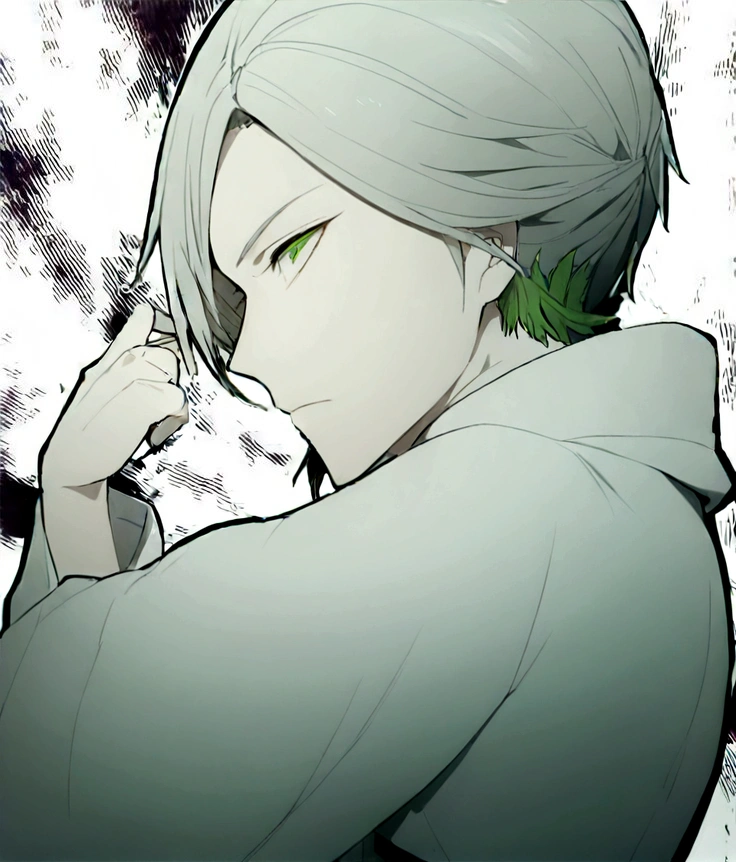 bay leaves, offwhite, greeneyes, Black and white clothing