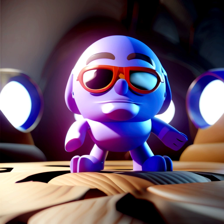 Cartoon character of a man in sunglasses and blue shirt, animation character, stylized character, animation style rendering, 3d stylized, Arnold Maya rendering, Stylized 3D rendering, toon render screenshot, 3d character, 3d character, Stylized 3D rendering, 3D character rendering, cartoon character, Personagem de close up, character posing, (Pixar-style) (master part:1.2) (bokeh) (best qualityer) (skin detailed) (detailed texture) (8K) (Argilla) (cinematic lighting) (sharp focus