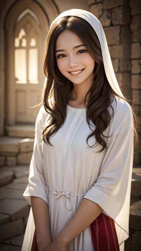 Jesus Christ smiling serenely loving