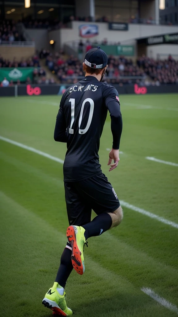 Homem, soccer player fotball, costas.