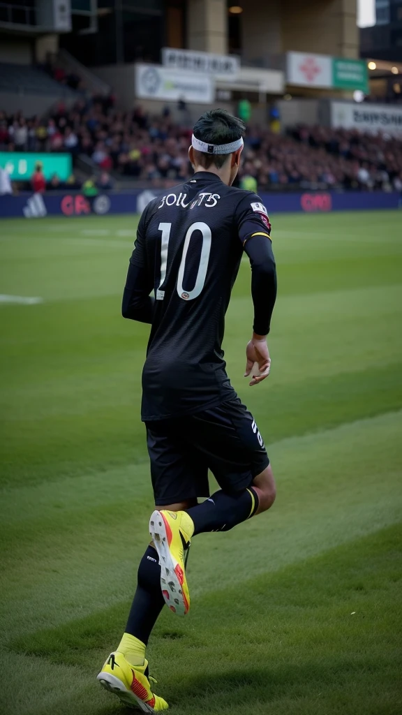 Homem, soccer player fotball, costas.