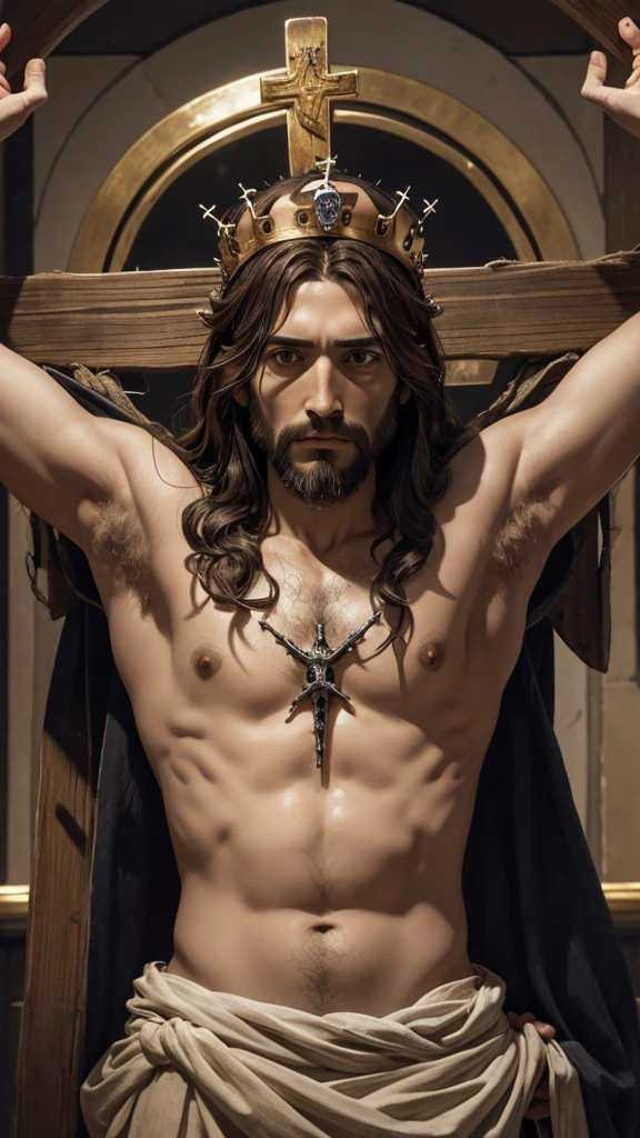 Image of Jesus Christ Jewish crown of thorns crucified 