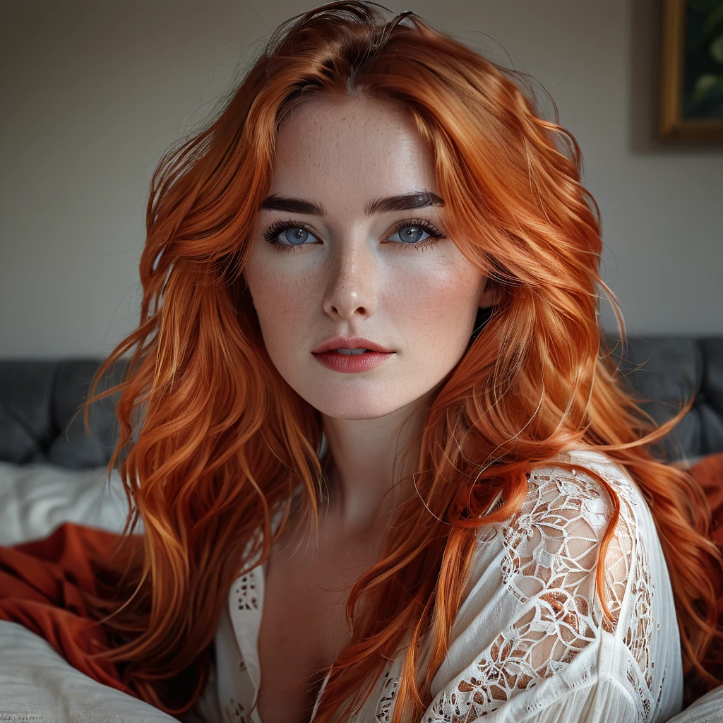 Professionnel, (photo 4k:1.1) par (Jeremy Lipking:0.3), (Anna Dittmann:0.3), (Marque Ariane:0.3), (netteté:1.3), détail élevé, résistant (chemise serrée:1.2), beau visage détaillé, une jolie femme aux longs cheveux rouges regarde la caméra, Panasonic Lumix S Pro 50mm F/1.4, Anne Stokes, tâche de couleur, orange foncé et émeraude foncé, cheveux rouge, photo réaliste, (jolie jeune femme:1.3) rousse, (séduisant:1.1), (rougir:1.1), forme du corps en sablier, gros seins ronds, Hanches larges, posant en lingerie, prendre un selfie, résistant jumper, montrant ses pied, tatouage corp, vagin, vue de dos, chate poilu, pied, position pornographique, porno, vagin visible, sexe de femme, partie intime, femme nue, CHEVEUX ROUGE ORANGER, POITRINE JENEREUSE, fond jardin luxurient les pied sur un banc