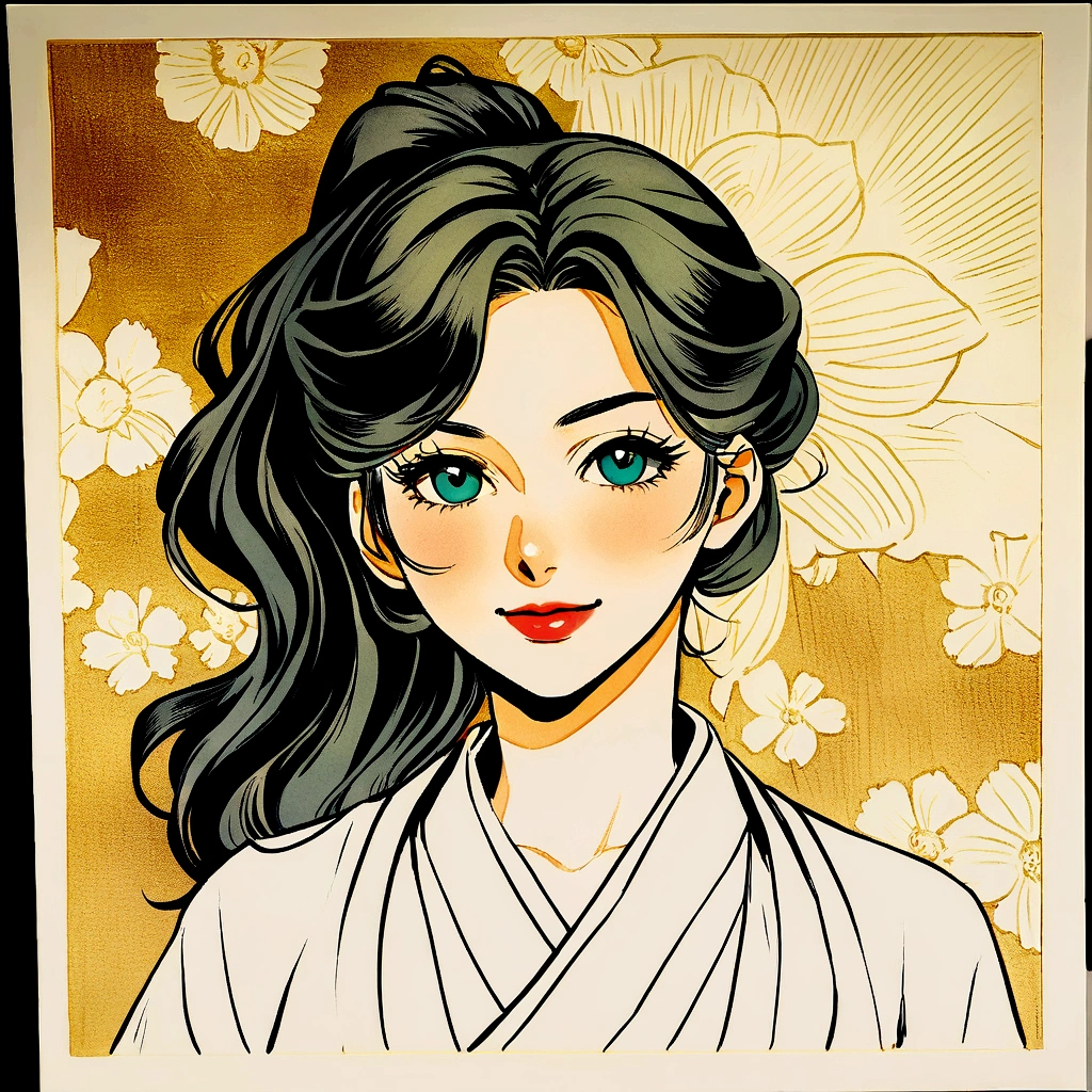 old photo from 1945 of (german woman, age 25, green eyes detailed wavy blonde hair with ponytail , heartthrob style, Grinning, wearing a burnt kimono, torn and crooked), beside (1womanl, japanese,18-years old, blue eyes, black hair, wearing a crooked kimono with floral holes) in shipping to a tea shop black and white photo yellowing of time