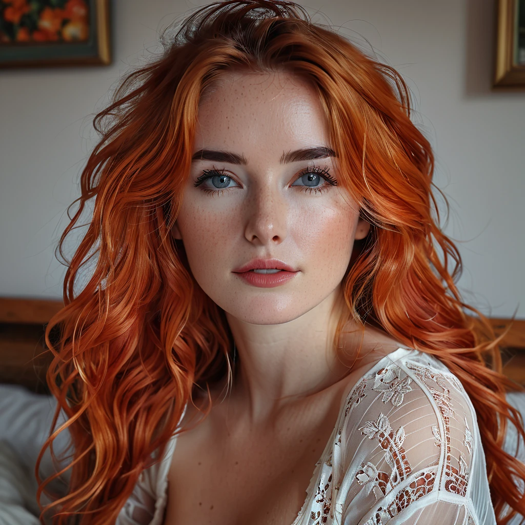 Professionnel, (photo 4k:1.1) par (Jeremy Lipking:0.3), (Anna Dittmann:0.3), (Marque Ariane:0.3), (netteté:1.3), détail élevé, résistant (chemise serrée:1.2), beau visage détaillé, une jolie femme aux longs cheveux rouges regarde la caméra, Panasonic Lumix S Pro 50mm F/1.4, Anne Stokes, tâche de couleur, orange foncé et émeraude foncé, cheveux rouge, photo réaliste, (jolie jeune femme:1.3) rousse, (séduisant:1.1), (rougir:1.1), forme du corps en sablier, gros seins ronds, Hanches larges, posant en lingerie, prendre un selfie, résistant jumper, montrant ses pied, tatouage corp, vagin, vue de dos, chate poilu, pied, position pornographique, porno, vagin visible, sexe de femme, partie intime, femme nue, CHEVEUX ROUGE ORANGER, POITRINE JENEREUSE, fond jardin luxurient les pied sur un banc ALLLONGGER jjambe nue