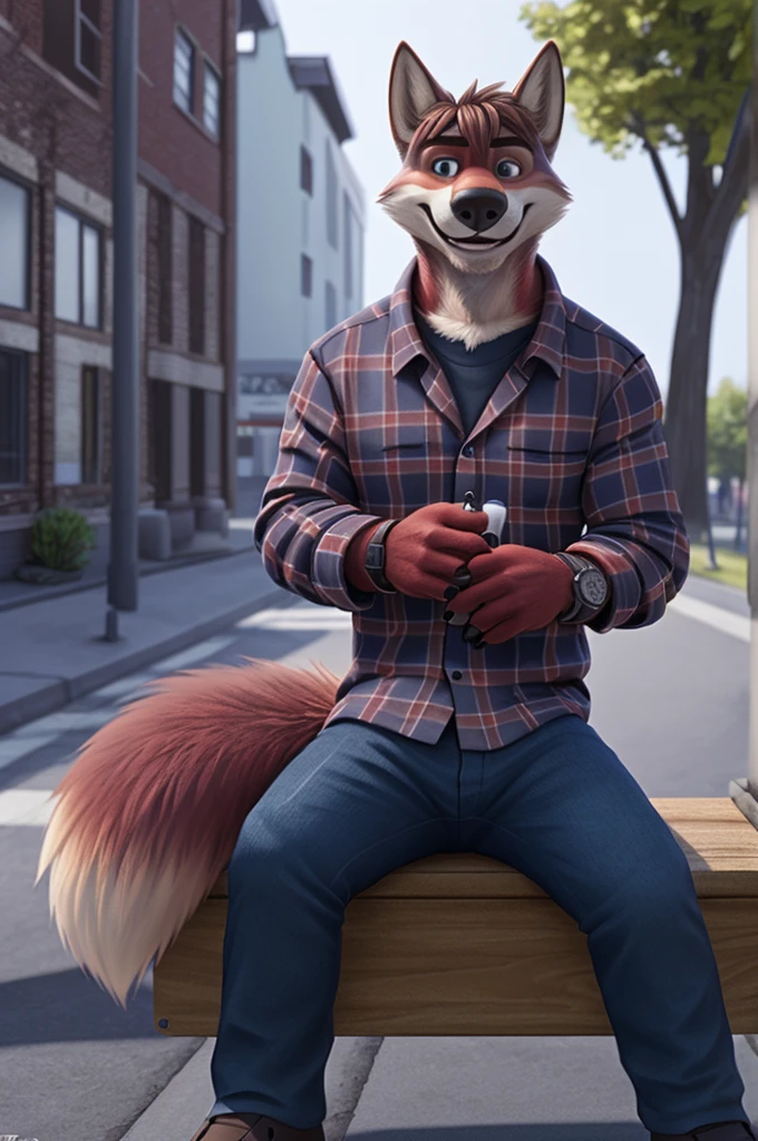Ivan Fedorovich Wolfbach (Novosibirsk) ,tall handsome, wolf,young, 24 years, brown fur,Kind,(red body:1.3),beautiful blue eyes,Novosibirsk,dressed, plaid shirt, jeans,dear Joachim,canine, wolf, detailed fur, male, second, paw pads, finger claws,At the viewer, 5 fingers, paws, 5 fingers, smile, wrist watch, т nextel,by xenoforge, (difficult, high detail, digital photography, soft focus, RAW,goes for a walk, ,Very close to the camera, variety,Novosibirsk, smile, good mood, positive, Very close to the camera, plaid shirt, in dentistry,hair, brunette bangs, , covered,
Photorealism, realistic, photorealistic, digital style, Subsurface scattering,I look at the viewer,is sitting, waiting for the doctor, of the brown car, perfume perfumery, plaid shirt, cuts his hair,
masterpiece, Best quality, ultra realistic, 8 thousand.)