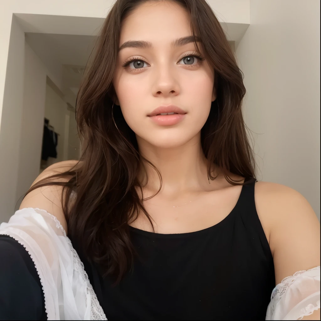 Beautiful girl with perfect lips