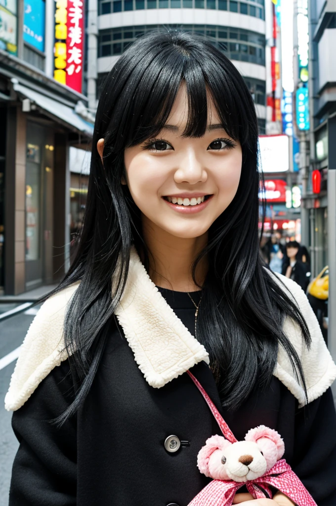 Oc de kny black hair cheerful cute with Tokyo