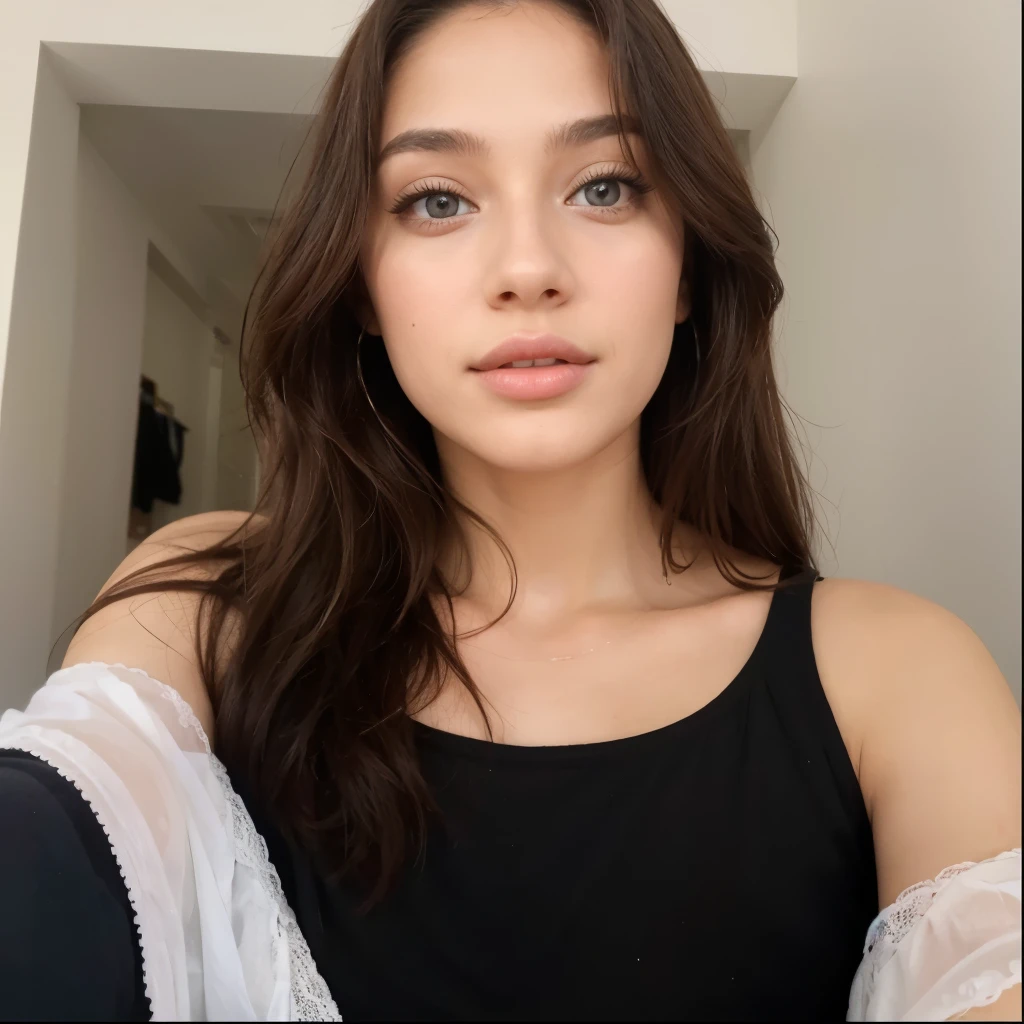 Beautiful girl with perfect lips