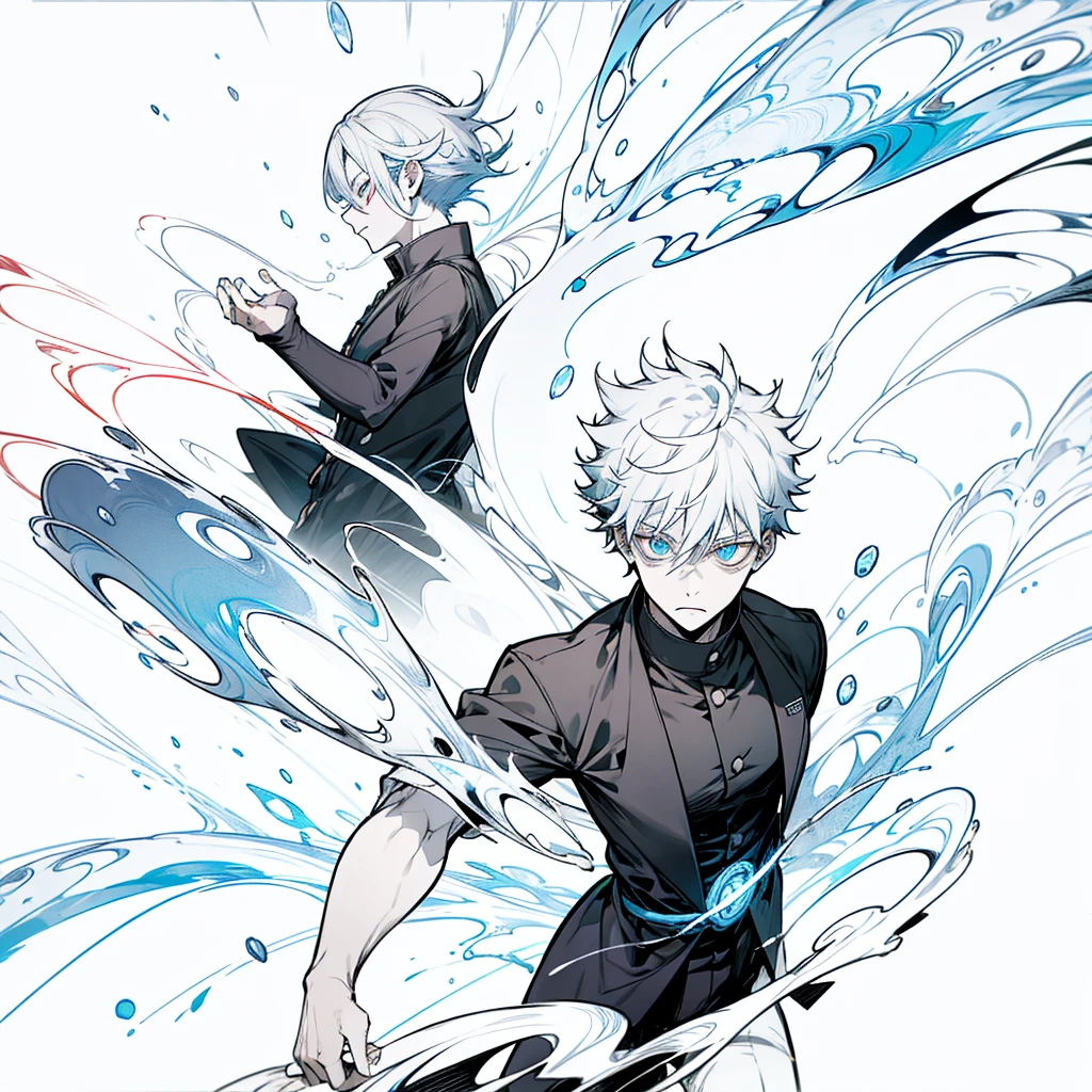 mage, jujutsu kaisen, sukuna, boy, eye red, eye blue, mad, rpg