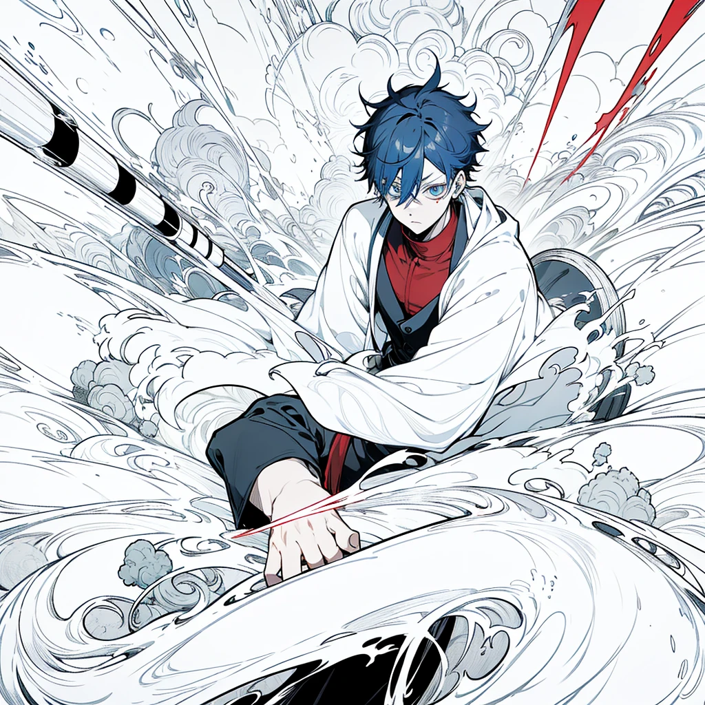 mage, jujutsu kaisen, sukuna, boy, one eye red, one eye blue, mad, rpg