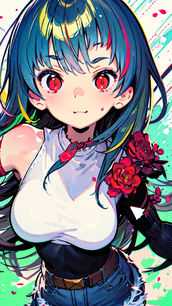 :: comix style ryuko hikari ::2.9 style :: concept art, smooth, sharp focus, illustration, , character sheet, lightningwave, beautiful style::style jkenneth rocafort ::2.9 (masterpiece:1.2, best quality), (finely detailed beautiful eyes: 1.2), ((1girl jada sezer beautiful woman )), ((solo)), (red eyes:1.4), (finely detailed eyes and detailed face:1.3),), (with jeans and a white t-shirt or dress:1.3), (beautiful and clear background:1.2), (extremely detailed cg, ultra-detailed, best shadow:1.1), ((depth of field)), ((watercolor)), large breasts, bare shoulders, flowers and petals, beautiful concept illustration , (white background:0.5), (illustration :1.1), (extremely fine and beautiful:1.1), (perfect details:1.1),::yoji shinkawa style ::2.0 illustration style,tatoon style,ferocious bear ultra detailed, (beautiful and clear background:1.2),, fantastic paintings ,graffit style, perfection, dynamic, highly detailed, watercolor painting, artstation, concept art, smooth, sharp focus, illustration, character sheet, artstation, concept art, smooth, sharp focus, illustration, art by kim jung gi,, artgerm, carne griffiths and wadim kashin ,, lightningwave, watercolor painting ,paint dripping by tim okamura, victor nizovtsev, greg rutkowski, noah bradley. trending on artstation, 8k, masterpiece, graffiti paint, fine detail, full of color, intricate detail, golden ratio illustration,monochromatic green background, masterpiece, best quality, high quality, highres, best quality, high resolution fix, bright amazing lighting, detail enhancement, best quality, high quality, highres, detail enhancement, best quality, high quality, 8k