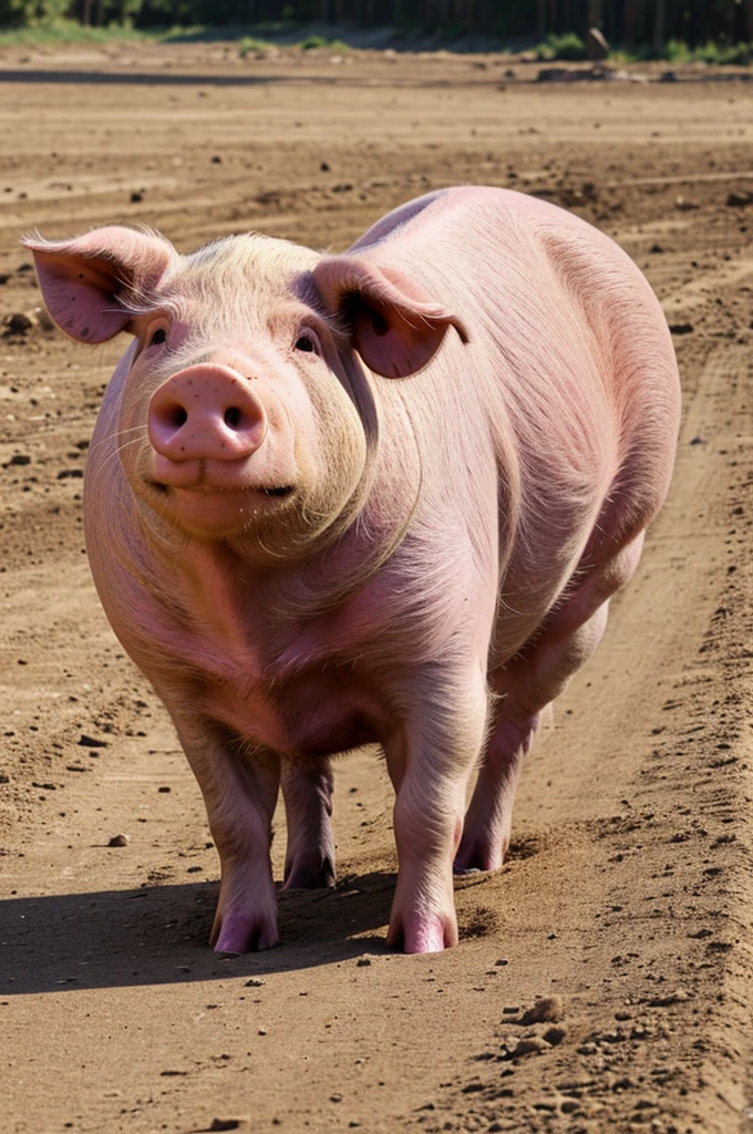 A pig in the shape of a human