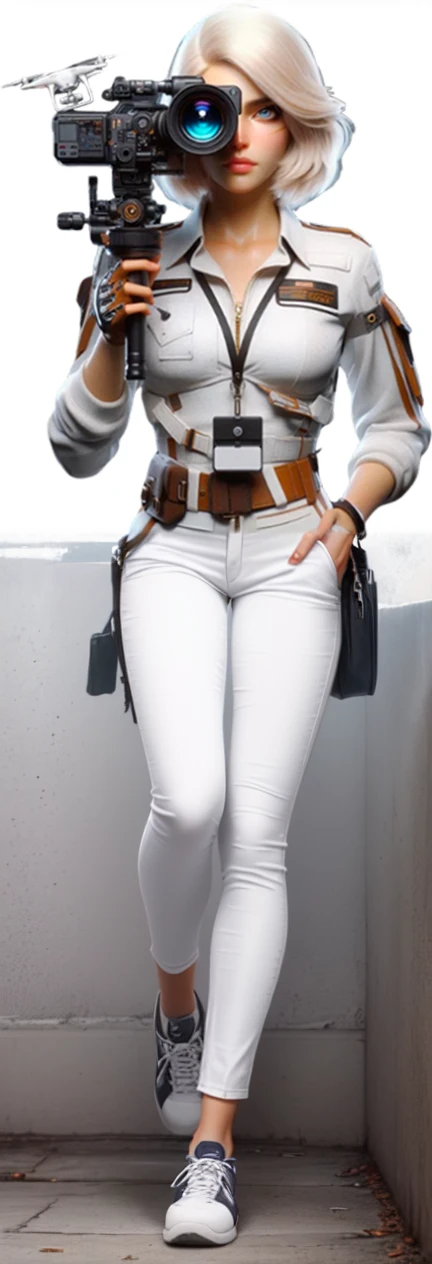 white pants leg and shoes