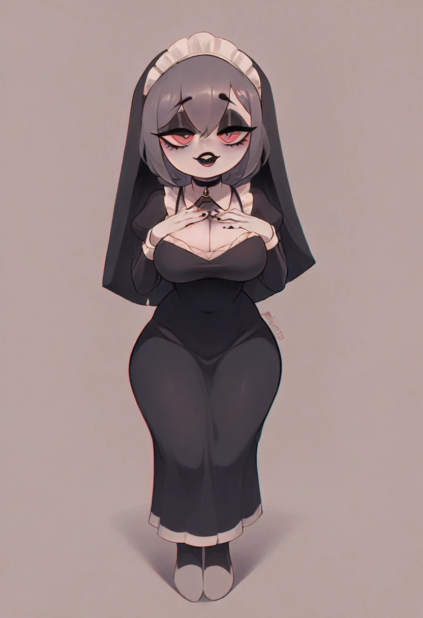 Marie fnia maid goth nun cute photo 4k