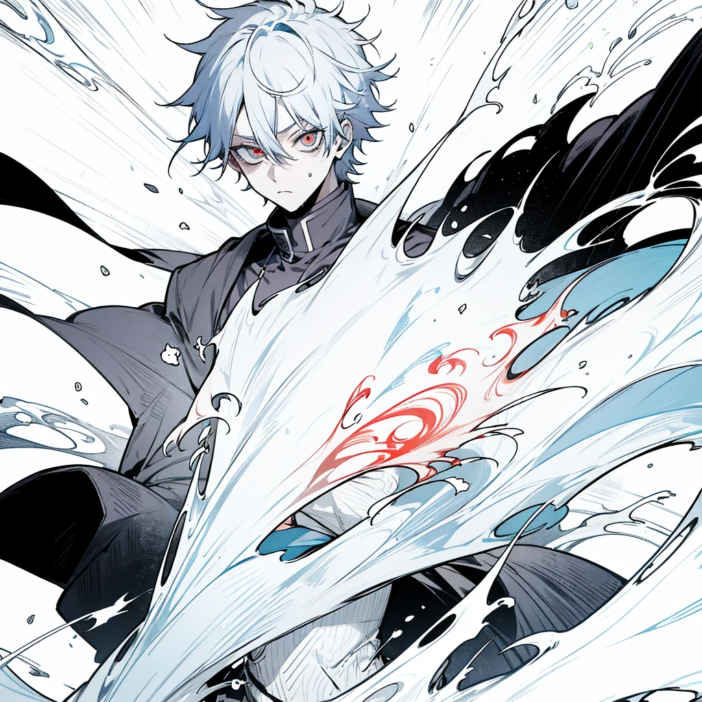 mage, jujutsu kaisen, sukuna, boy, eye red, eye blue, mad, rpg