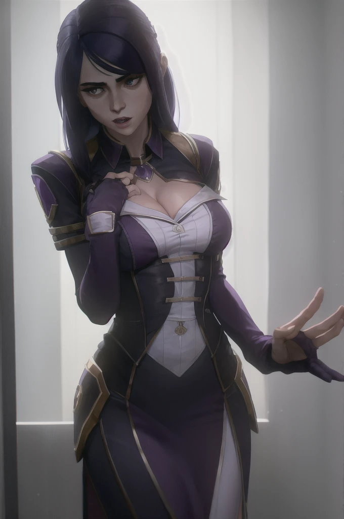 Caitlin with Violet grabbing her chest