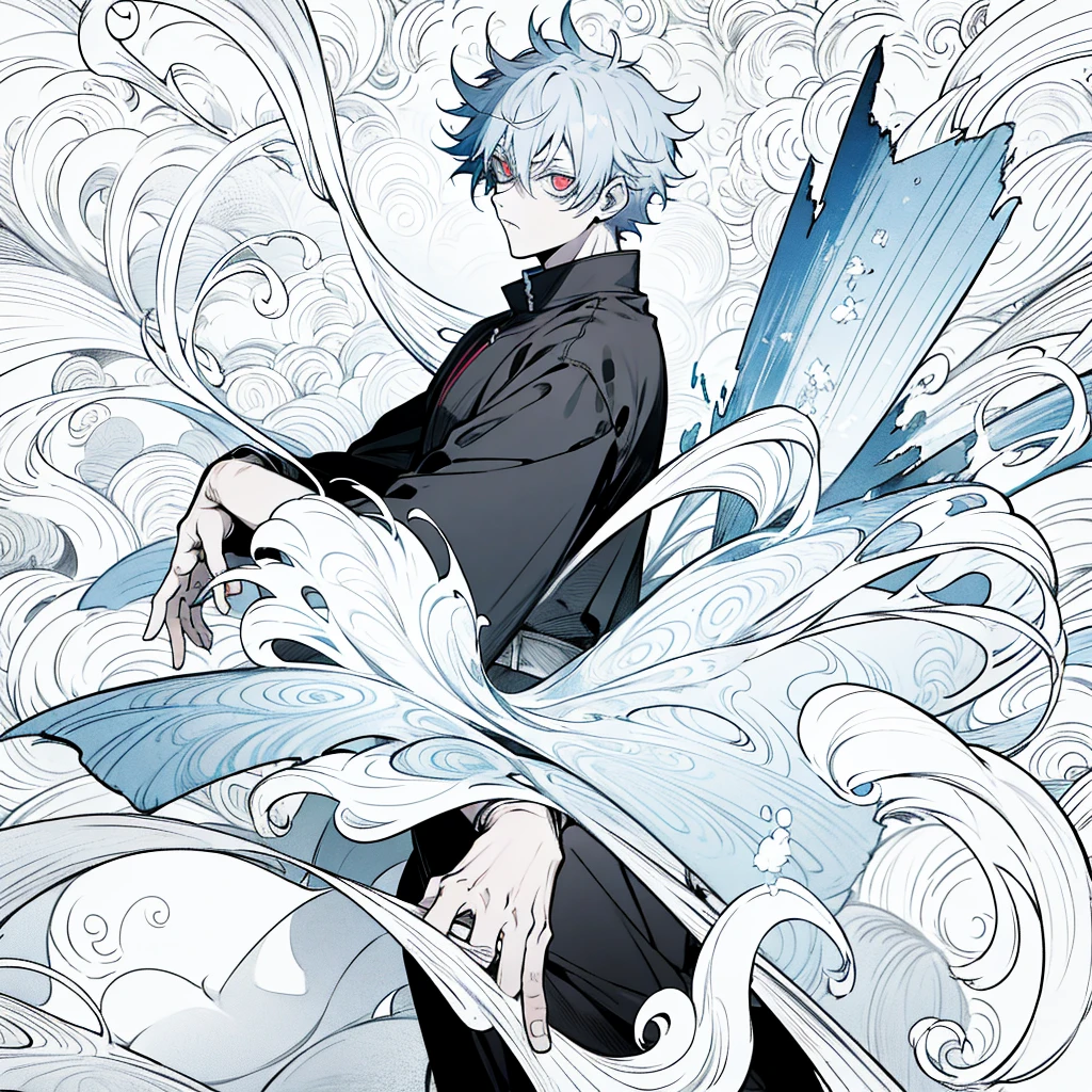 mage, jujutsu kaisen, sukuna, boy, eye red, eye blue, mad, rpg