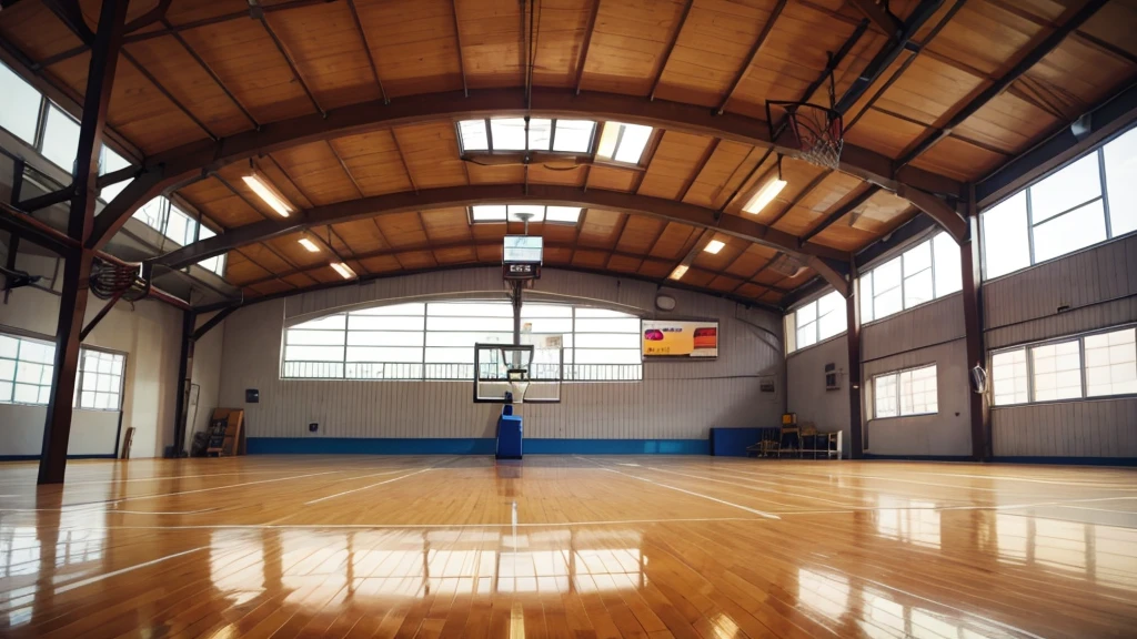 Basketball gym indoor