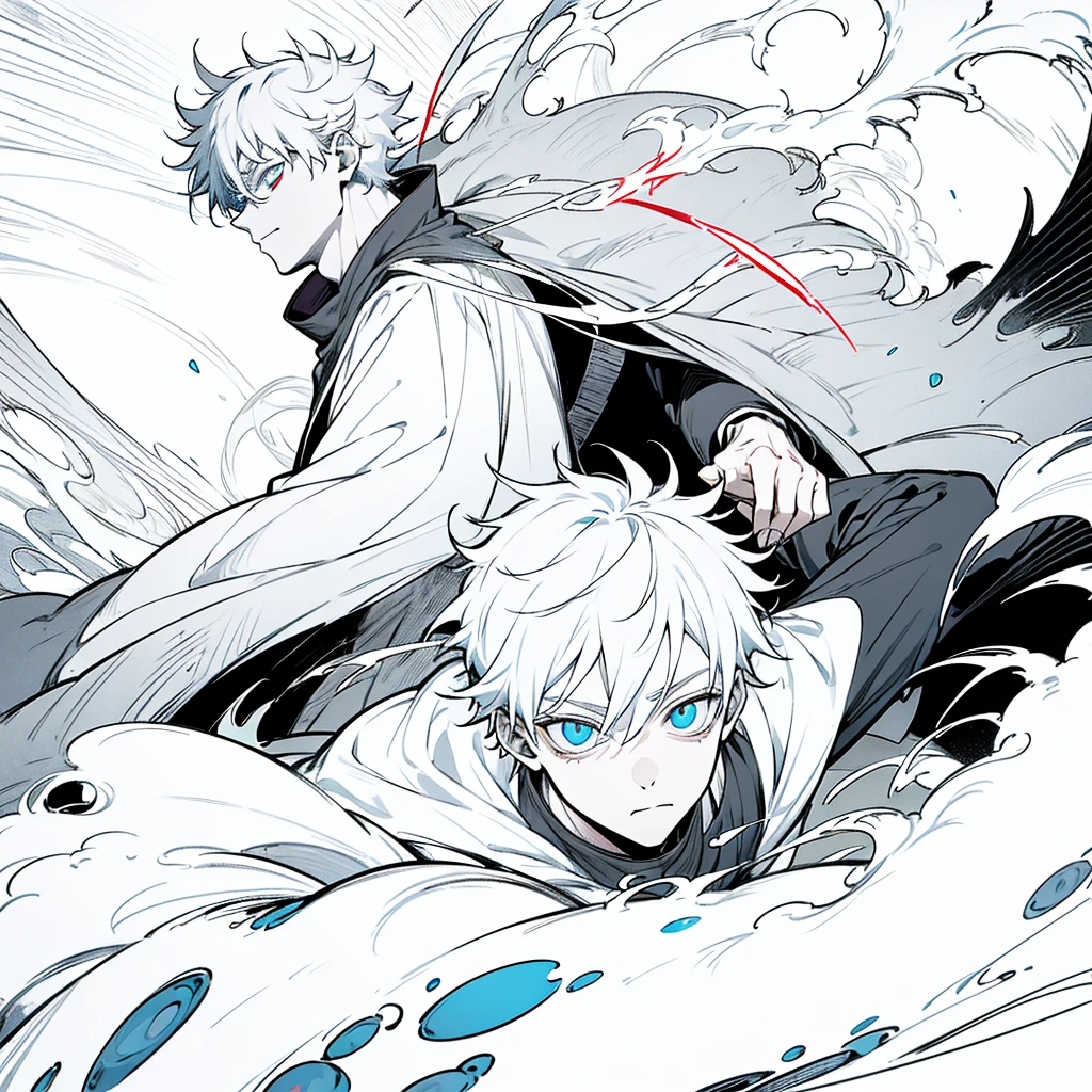 mage, jujutsu kaisen, sukuna, boy, eye red, eye blue, mad, rpg