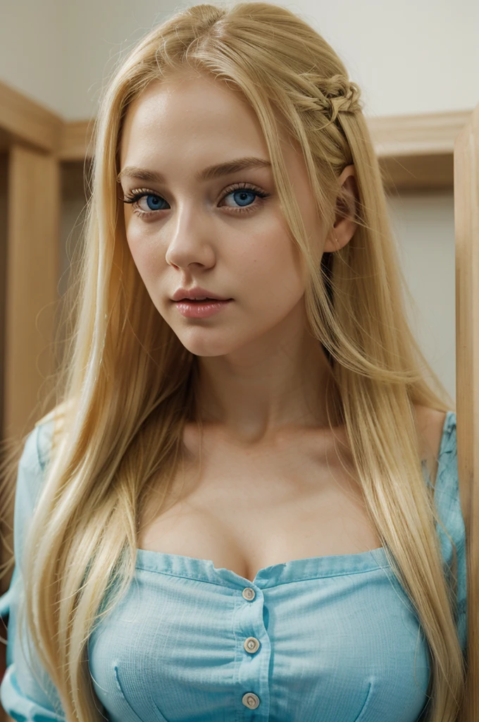 Close-up of woman with long blonde hair, posing for photos, blonde-богиня, красивая blonde, long blond hair and big eyes, красивая blonde, Ava Max, Angelwhite, long blond hair and blue eyes, шведская blonde, yelena belova, long blond hair and big eyes, Anna Nikonova, aka Newmilky, blonde, blonde