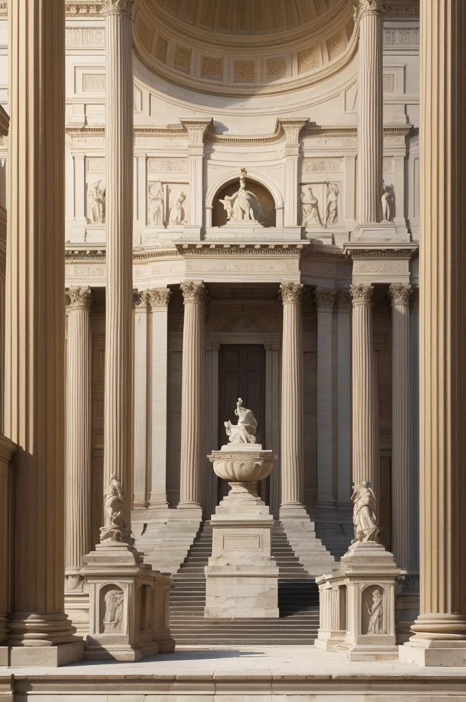 fund: A detailed painting of the Senate columns and Roman temples. The representation of the Capitol in the background, symbolizing the political heart of Rome.
Core Structure: An elevated platform that can be used as the main stage for speeches and debates. This platform is multipurpose and can be transformed according to the scene, representing different locations with the help of props.
props: Statues of Roman gods (Jupiter, marte, Venus), coats of arms and banners, marble urns and tables.Mobile Elements: Tents, luxury chairs, armors, and other elements that can be quickly moved to transform the environment from a square to a meeting room, a battlefield or a palace.