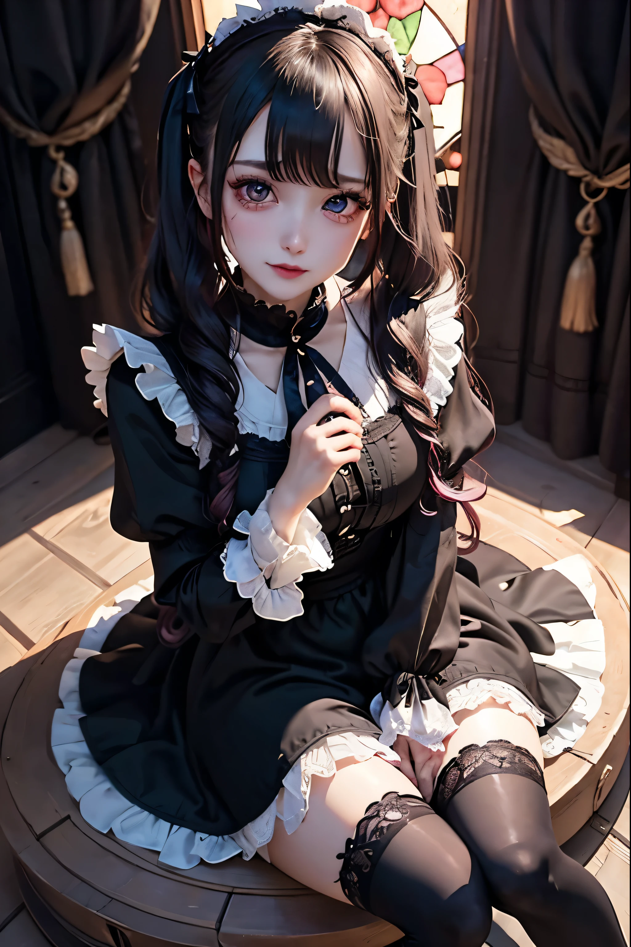 Hard Dark Gothic Makeup、Black dark eyeshadow、sad、Good skin radiance、Dark Gothicメイク、Dark smile、palace、The beauty of fragrance、24-years-old、Expression of intense sexual pleasure、Embarrassed look、Dark Gothic、Highest quality、Expression of sexual pleasure amid suffering、Drunk face、紫のMaid clotheysterious、Noble、The face of someone holding it in the toilet、sexy、Loving smile、Twin tail hair、Right blue eye, Left eye is red、Super tempting pose、Platform Heel Shoes、Heavy makeup、Gothic ta clothes、Silver Hair、Long Hair Straight Hair、Cute Gothic Loliress、Beautiful Face、elegant features、Attractive face、Stained glass is the background、Chest glistening with sweat、The room is dark、goth long dress、Bell Sleeves、Wizard Sleeve、Decadent look、Sexually excited expression、Glossy thighs wet with water、Thighs that are wet and shiny with oil、Background of a room full of roses、sad expression、Rose Maiden、The embroidery is pink、The dress has pink embroidery.、Thigh-high socks、Knee-high socks、Gentle expression、Dark black eyeshadow、Stained glass and rose background、thighs are a little thin、Female Duo、Female couple、dark church background、Stained glass、Black metal world、Dark Castle、Dark Room、Slender body、gothic long dress、Victorian dress、Small breasts、Hold the wine in your right hand、Hold the lantern in your left hand、pantyhose、Sit on the bed、The bed is covered with roses、Lying in bed、Her thighs are shining with sweat、My body is wet and shiny、Lots of glitter on the thighs、sweating、My thighs are sticky from sweating、Sweat glistening on my thighs, The whole body is sweaty and shiny、I sweated a lot.、My thighs are sweaty、My thighs are wet、My thighs are shining with sweat、A lot of sweat glistening all over the body、Slender body、