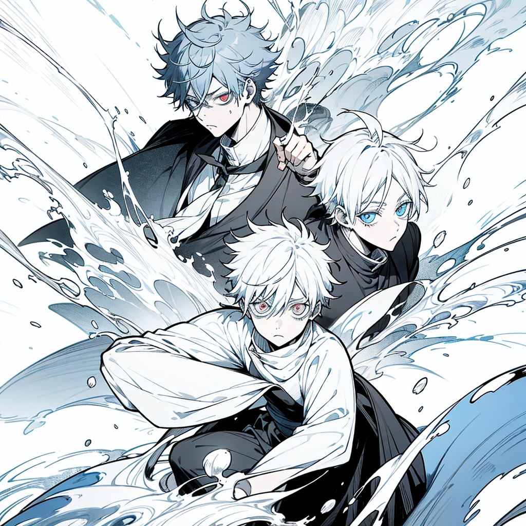 mage, jujutsu kaisen, sukuna, boy, eye red, eye blue, mad, rpg