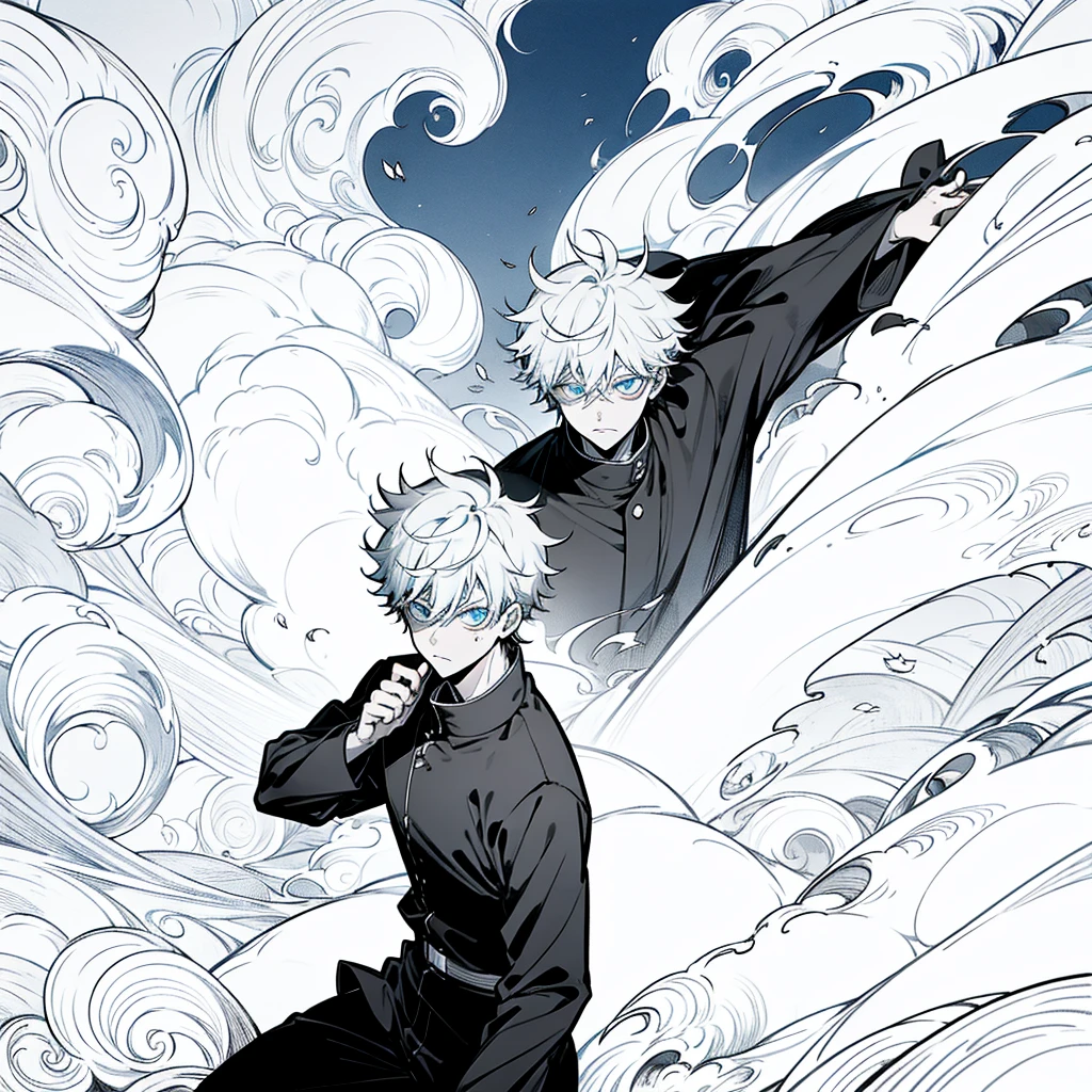 mage, jujutsu kaisen, sukuna, boy, eye red, eye blue, mad, rpg
