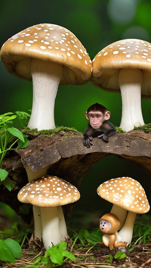 Mushrooms grow from monkeys, many mushrooms, mushroom cultivation