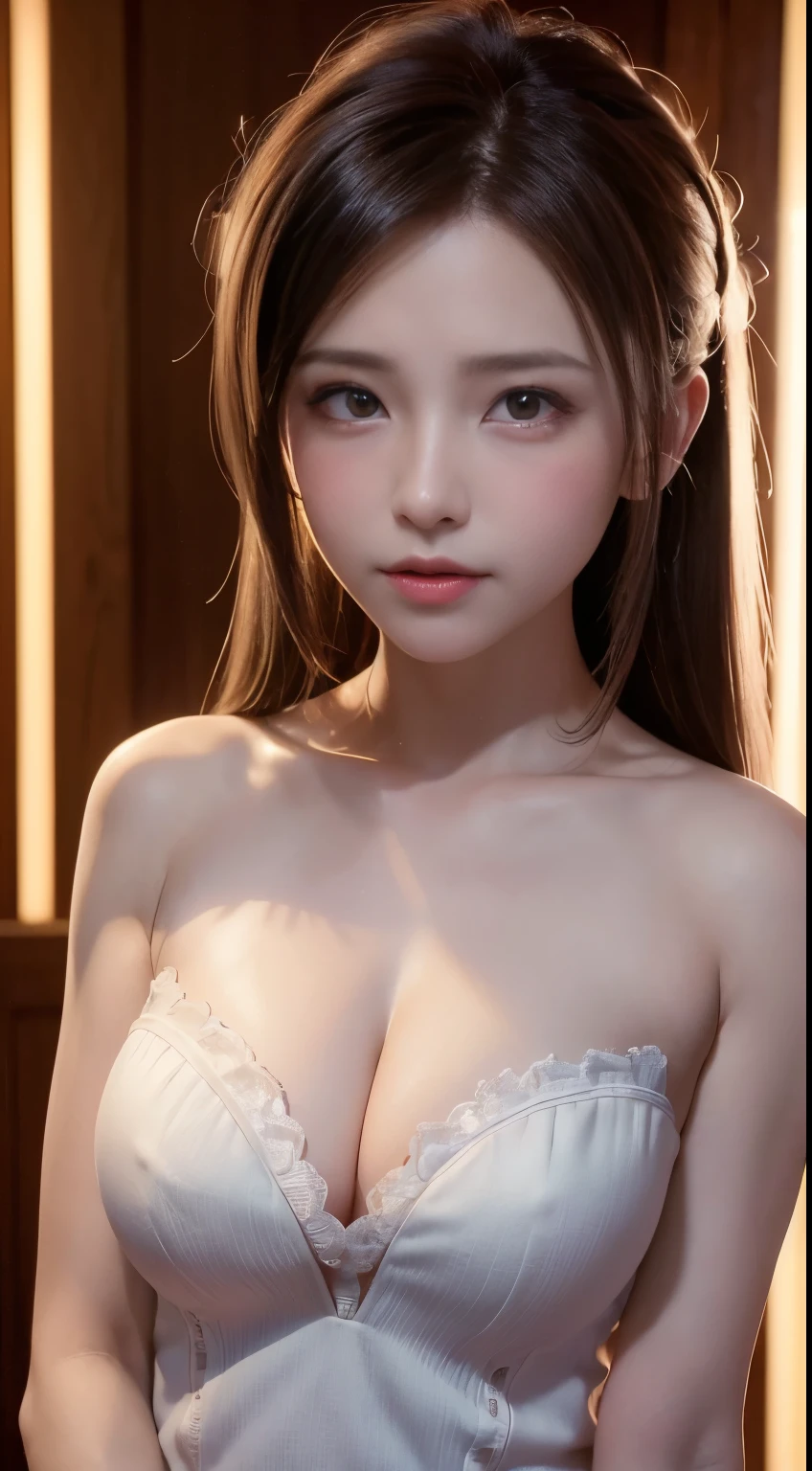 (logo, masterpiece, 8K, Tabletop, RAW Photos, wonderful, 最high quality, Photorealistic and very detailed CG composite 8k wallpaper, high quality, Very detailed, Narrative poem, Particle Effects, Dynamic Effects, Depth of the Boundary, What is written i, Cinematic Light, Lens flare, Ray Tracing), Beautiful young woman, Pensive expression,、A charming、and an inviting look, cute santa clothes, Hair tied back, Cinematic background, Light skin tone