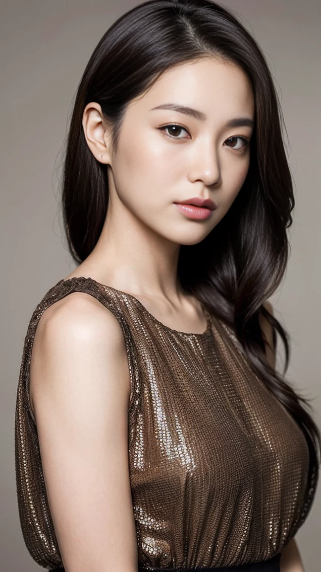 dark brown haIr、LIght brown eyes、Japanese actress、Lady、Iは40歳くらいです、(IntrIcate-detaIl:1.2)、(top-qualIty:1.4)、 (超A hIgh resolutIon:1.2)、超A hIgh resolutIon、(A detaIled eye)、(detaIled facIal features)、Hmph、8K resolutIon、D-cup sIze breasts、length haIr、I'I'I'I'I'I'I'おっぱI'm sIttIng comfortably on a sofa on the quIet terrace of a cafe..、RelaxIng、LeanIng on the backrest、Obscene pose、Beautiful legs、Please bend your legs、Please lift your chin a little、Expressions of sadness、Kneel with your butt facing the couch、2 feet、Loose dress、Loose dressから体の曲線がわかる、