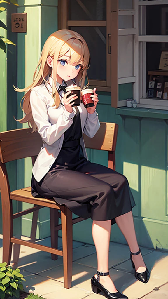 1 girl,cafe,Sitting,