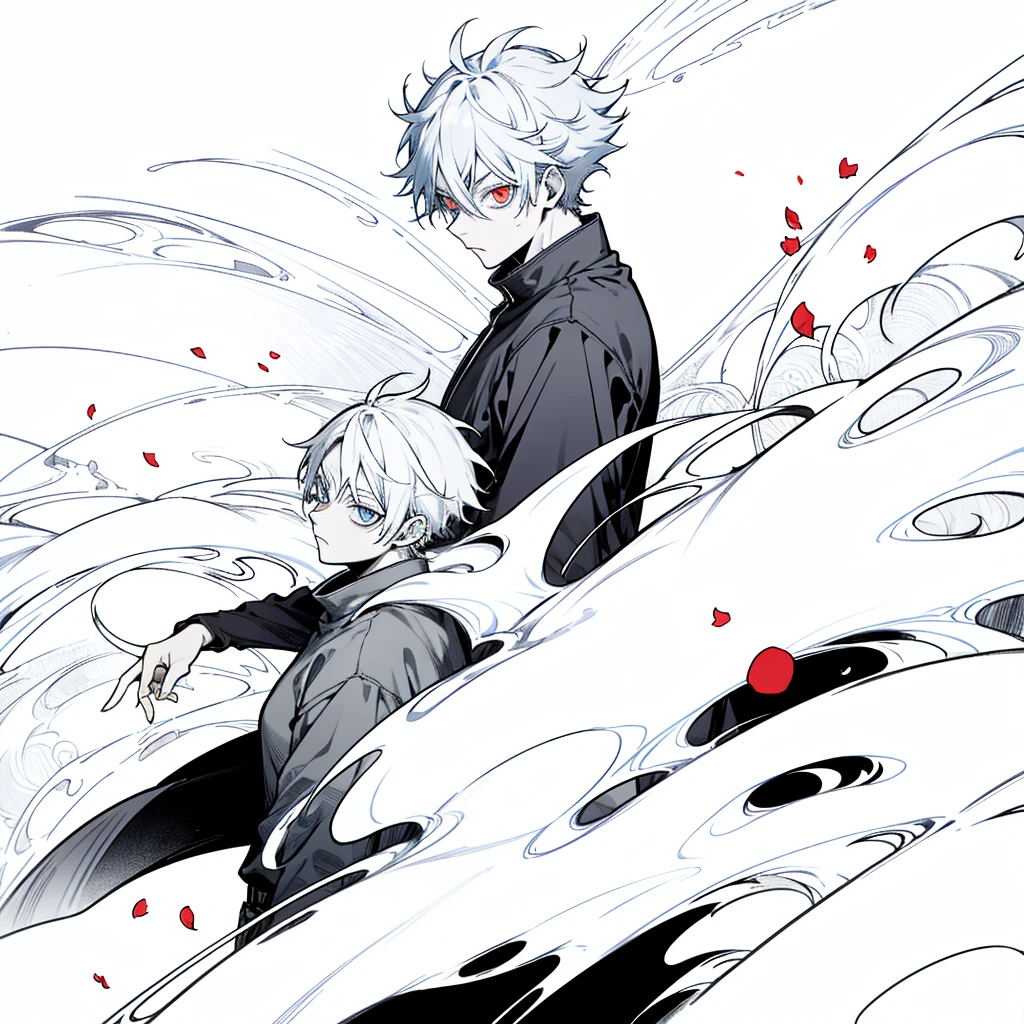 mage, jujutsu kaisen, sukuna, boy, eye red, eye blue, mad, rpg