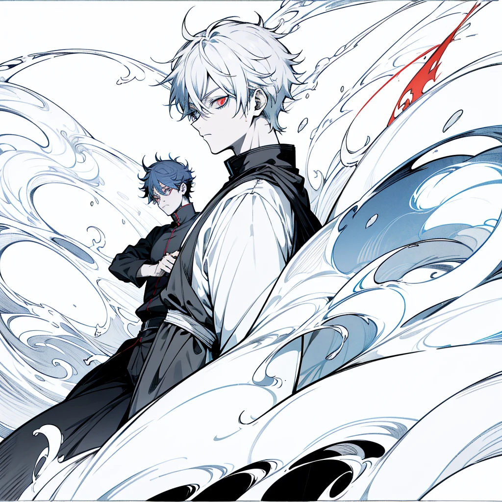mage, jujutsu kaisen, sukuna, boy, eye red, eye blue, mad, rpg