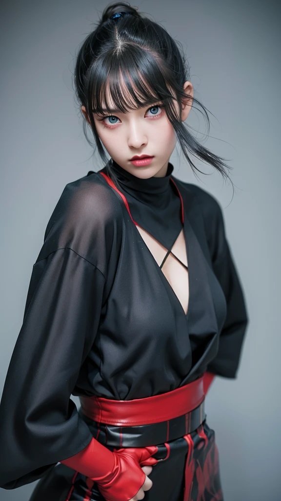 1girl, 23yo, cosplay Tornado(One-Punch Man), (torn clothes:0.8), realistic