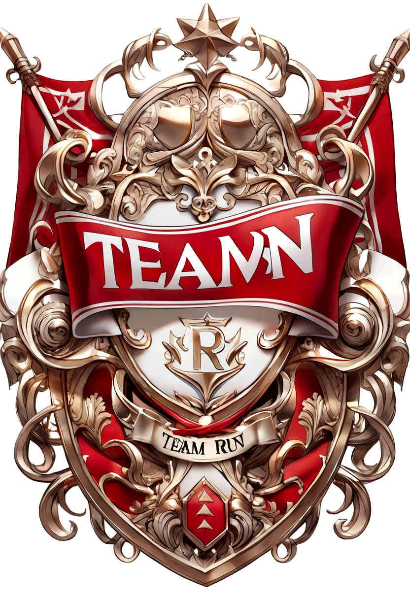 Blue white red banner with the inscription TEAM RN