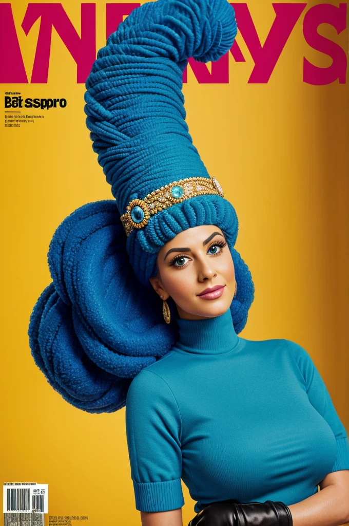 Marge Simpson posing for a magazine 