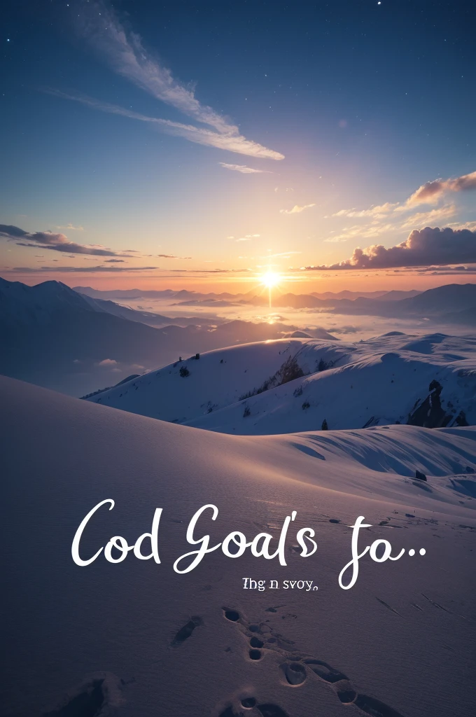 Beautiful background image with a written message "God's"