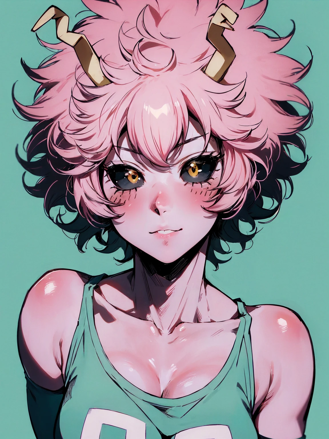 (best quality:1.3), (4k quality), 1 mature woman, Mina Ashido by boku no hero, , ((Detailed face)), (blush), whole body, 