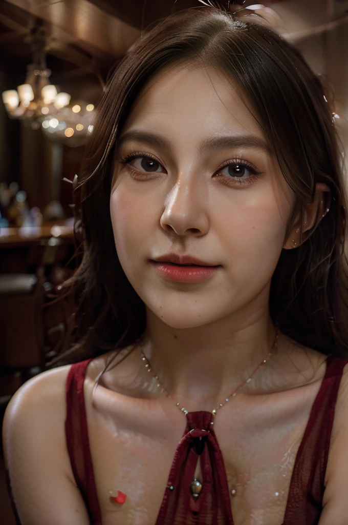 portrait of a young woman in a long flowing gown and neck in the style of stefan kostic, realistic, sharp focus, 8k high definition, insanely detailed, intricate, elegant, art by stanley lau and artgerm zavy-sngkjd great lighting